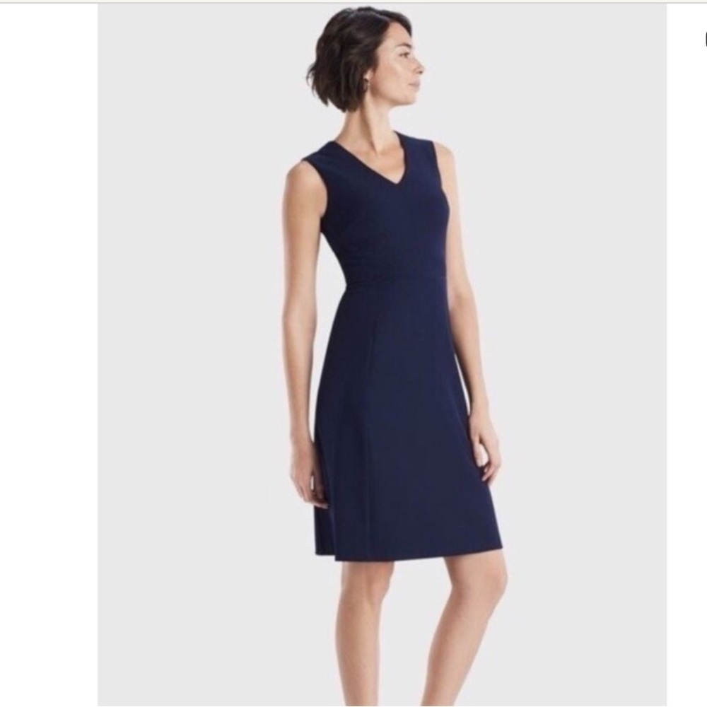 MM Lafleur Annie Sleeveless Sheath Dress Navy Blue Size 2